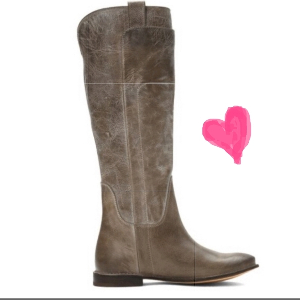 Frye Brown Heeled Boots Elegant Tan Leather